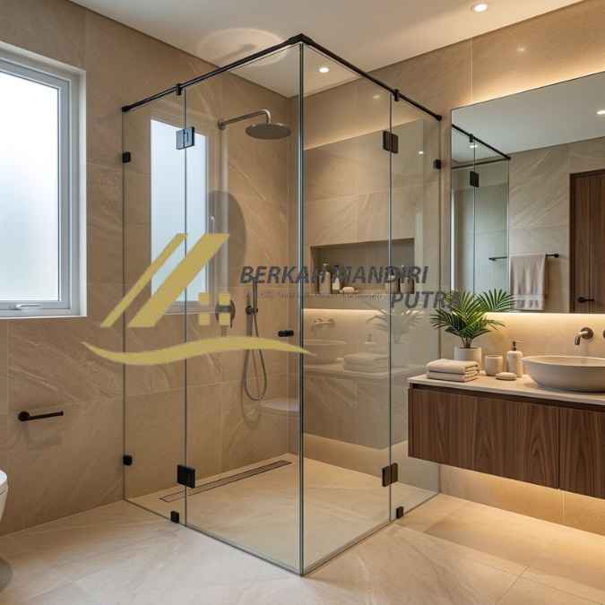 Jasa Pasang Kaca Shower Hasil Elegan Ala Hotel Mewah