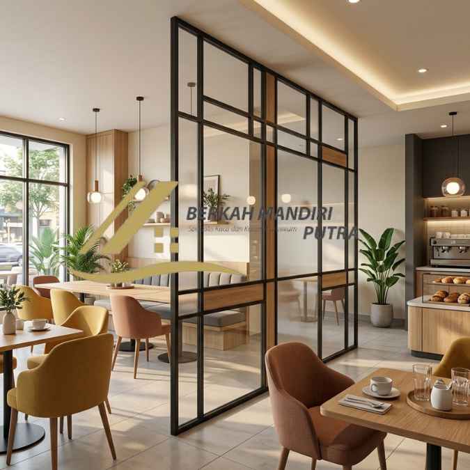 Vendor Partisi Aluminium Cafe Estetik Terjangkau